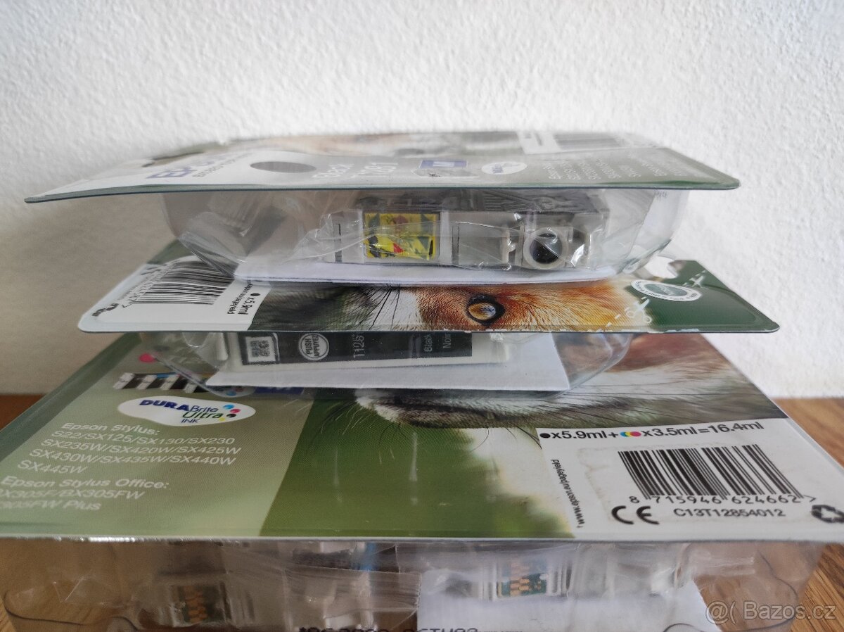 6x originální náplň EPSON T1285 + T1281 - inkoustové - nové - 4