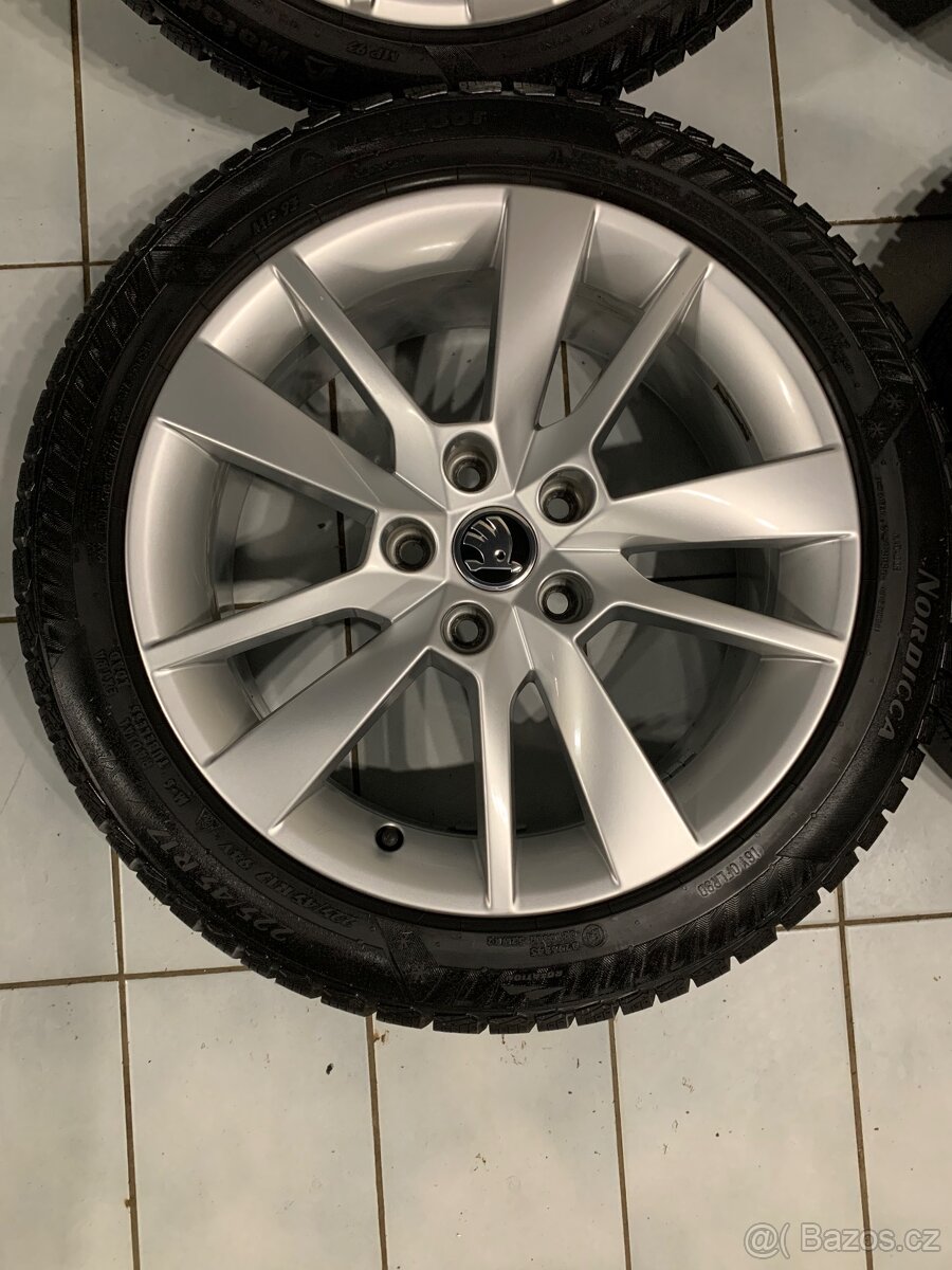Alu kola Škoda R17 5X112 NOVÉ ZIMNÍ PNEU 225/45 R17 TRIUS - 4
