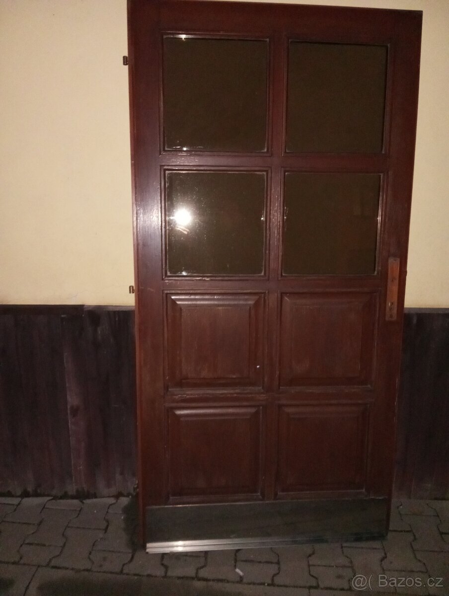 Venkovní dřevěné prosklené dveře - 4