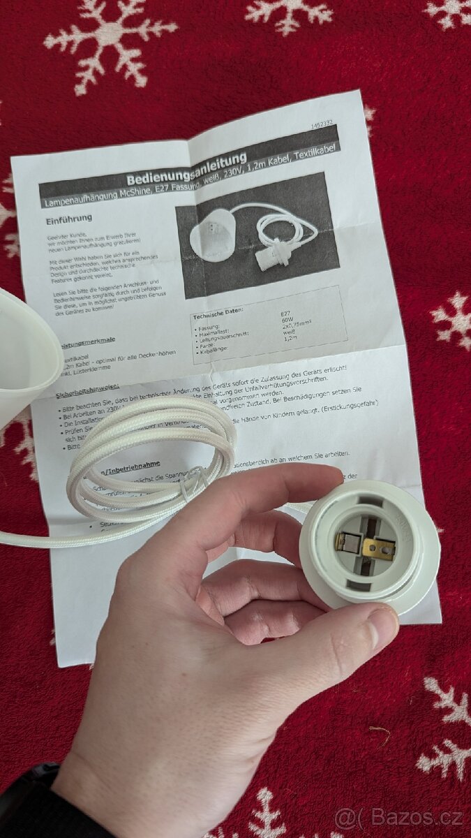 Kabel a Objímka 1.2 m E27 White - 4