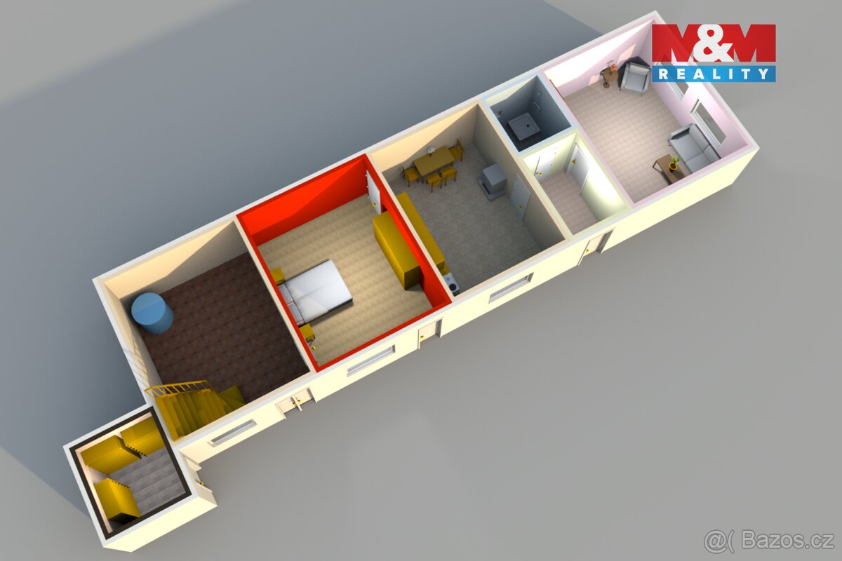 Prodej rodinného domu 2+1, 97 m², Třebešice, pozemek 1499 m² - 4