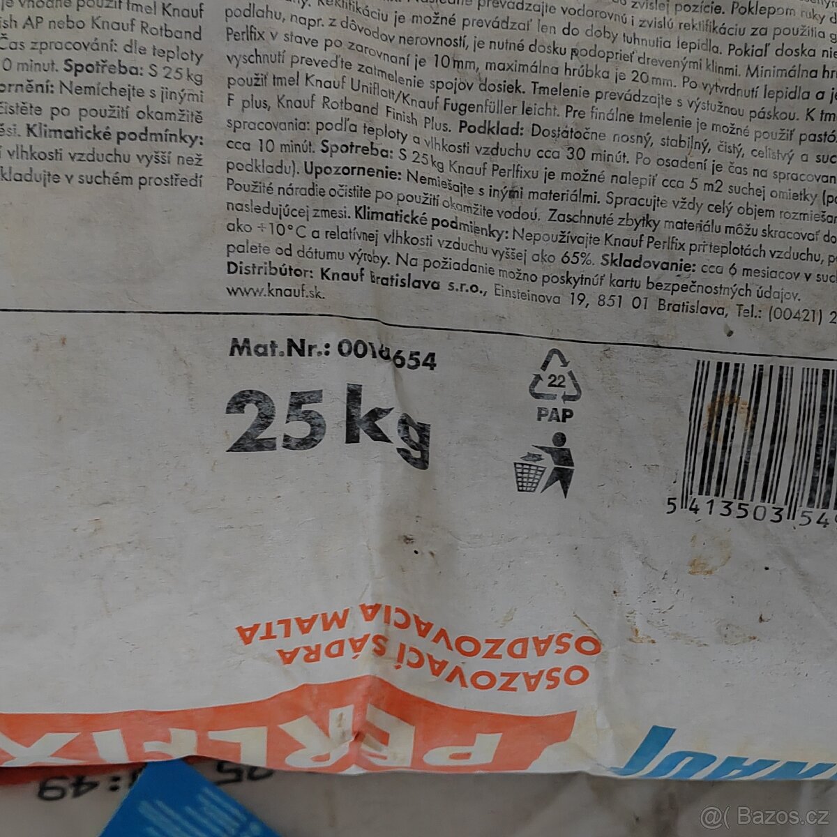 Perlex knauf sádrové lepidlo, 25 pytlů, po 25kg. - 4