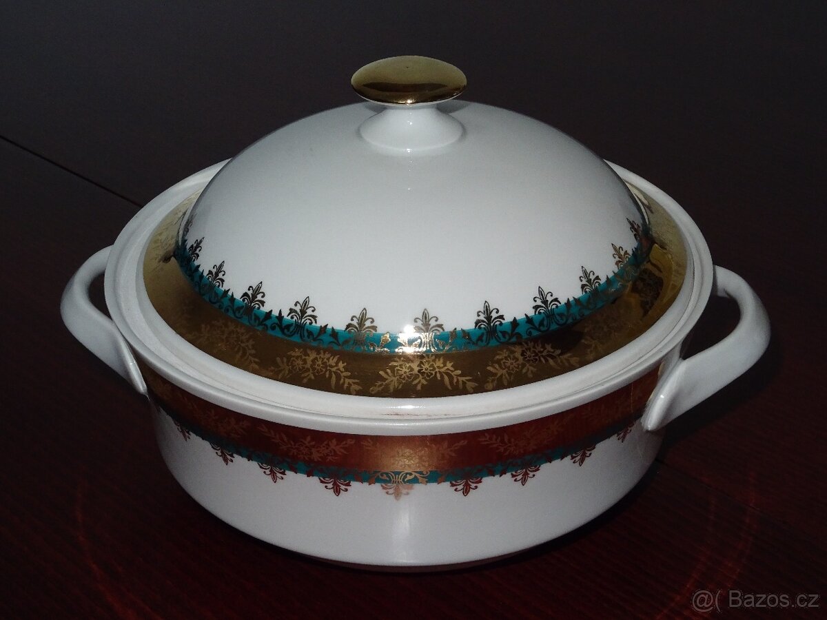 Souprava zlaceného karlovarského porcelánu - 4