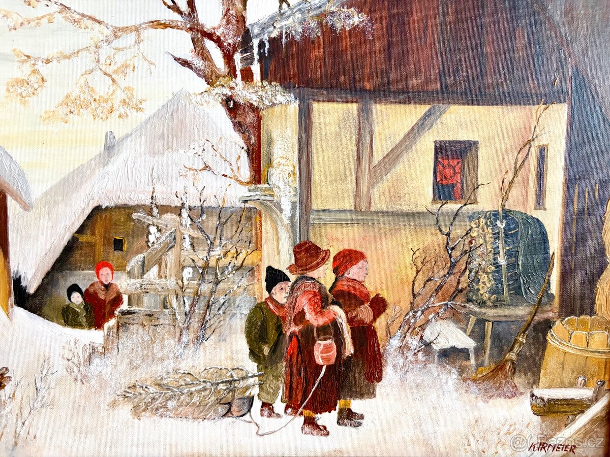 Starý obraz , olejomalba - 4