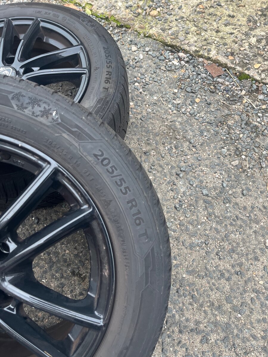 Alu kola R16 5x120 zimní pneu 205/55/16 - 4