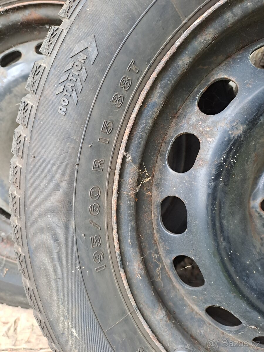 Audi 80 B2 B3 B4 3x zimní kola 195/60 R15. - 4