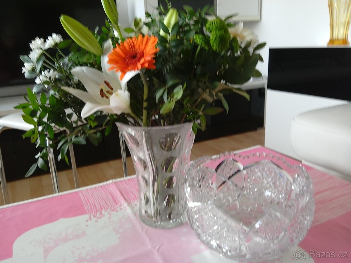 broušená váza,mísa na ovoce,jako dárek - 4