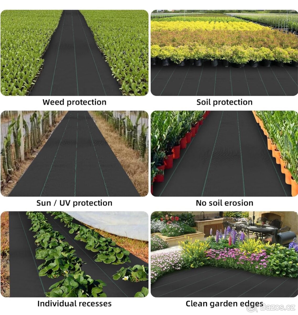 Zahradní textilie na hubení plevele 1m x 50m, 50m - 4