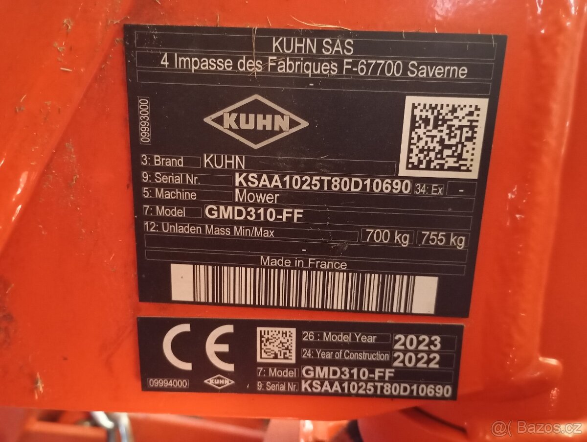 Disková sekačka Kuhn GMD 310-FF - 4