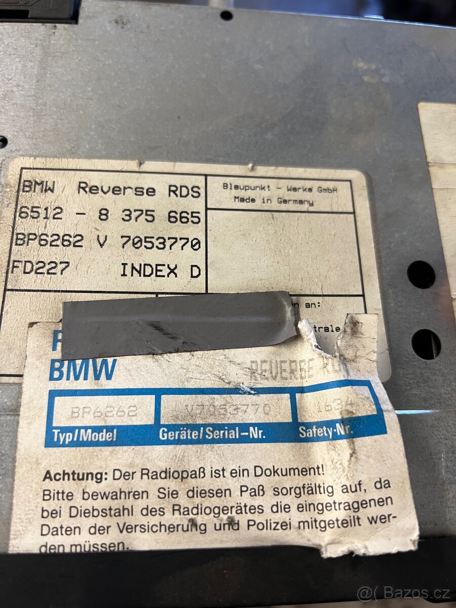 Originální Rádio BMW REVERSE RDS - 4