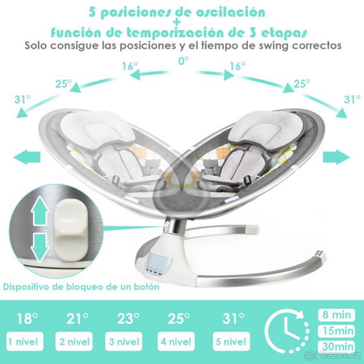 Dětské elektrické houpatko - NOVÉ - 4