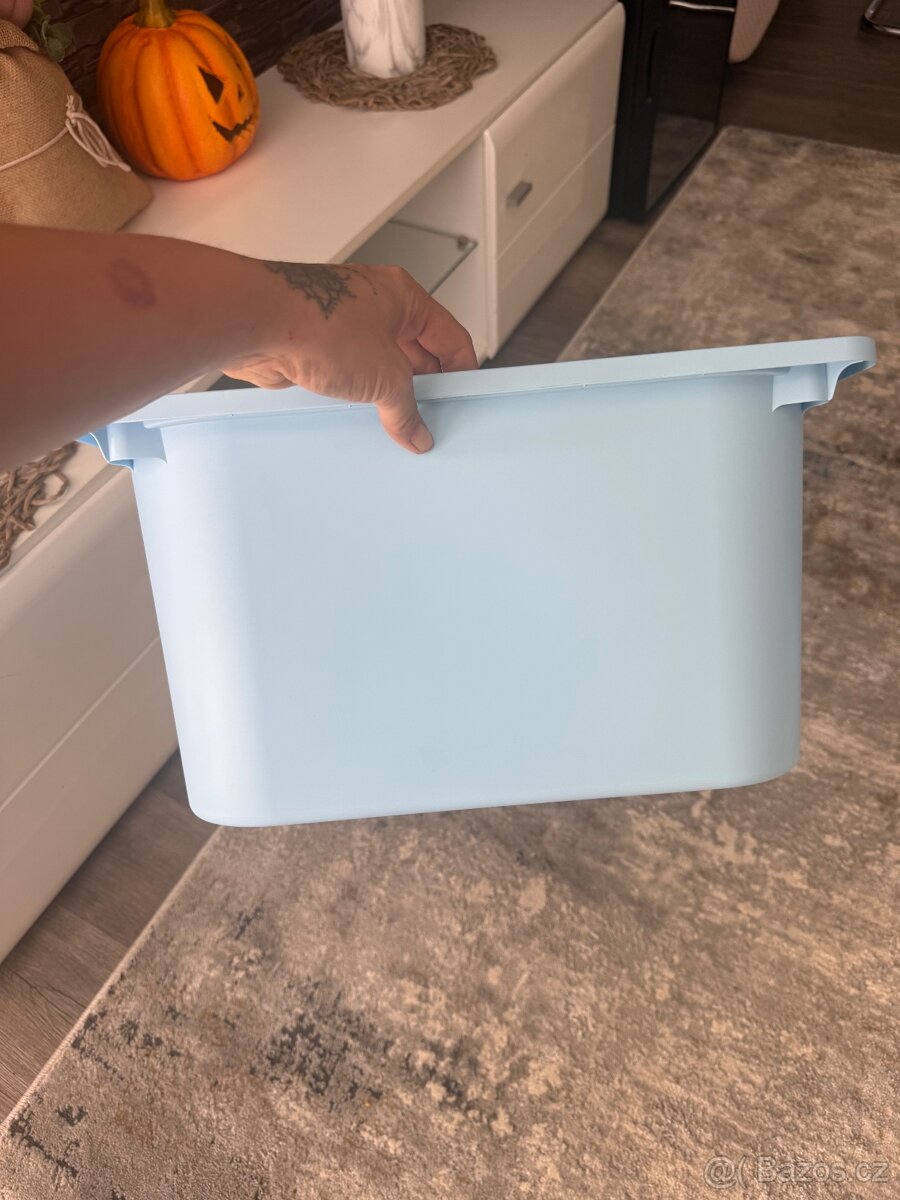 🩵 11× IKEA TROFAST – světle modré boxy - 4