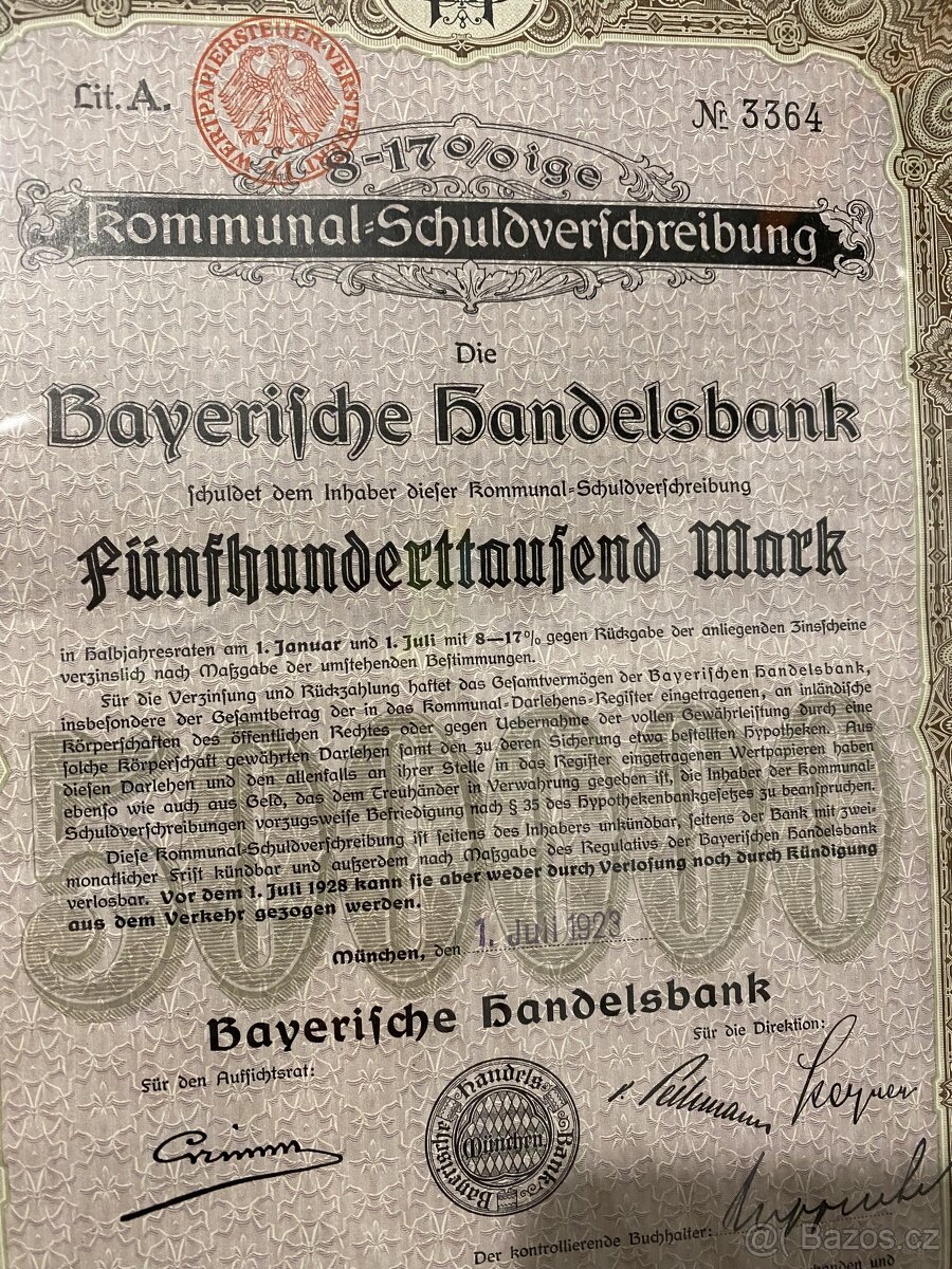 Starý německý dluhopis - 4