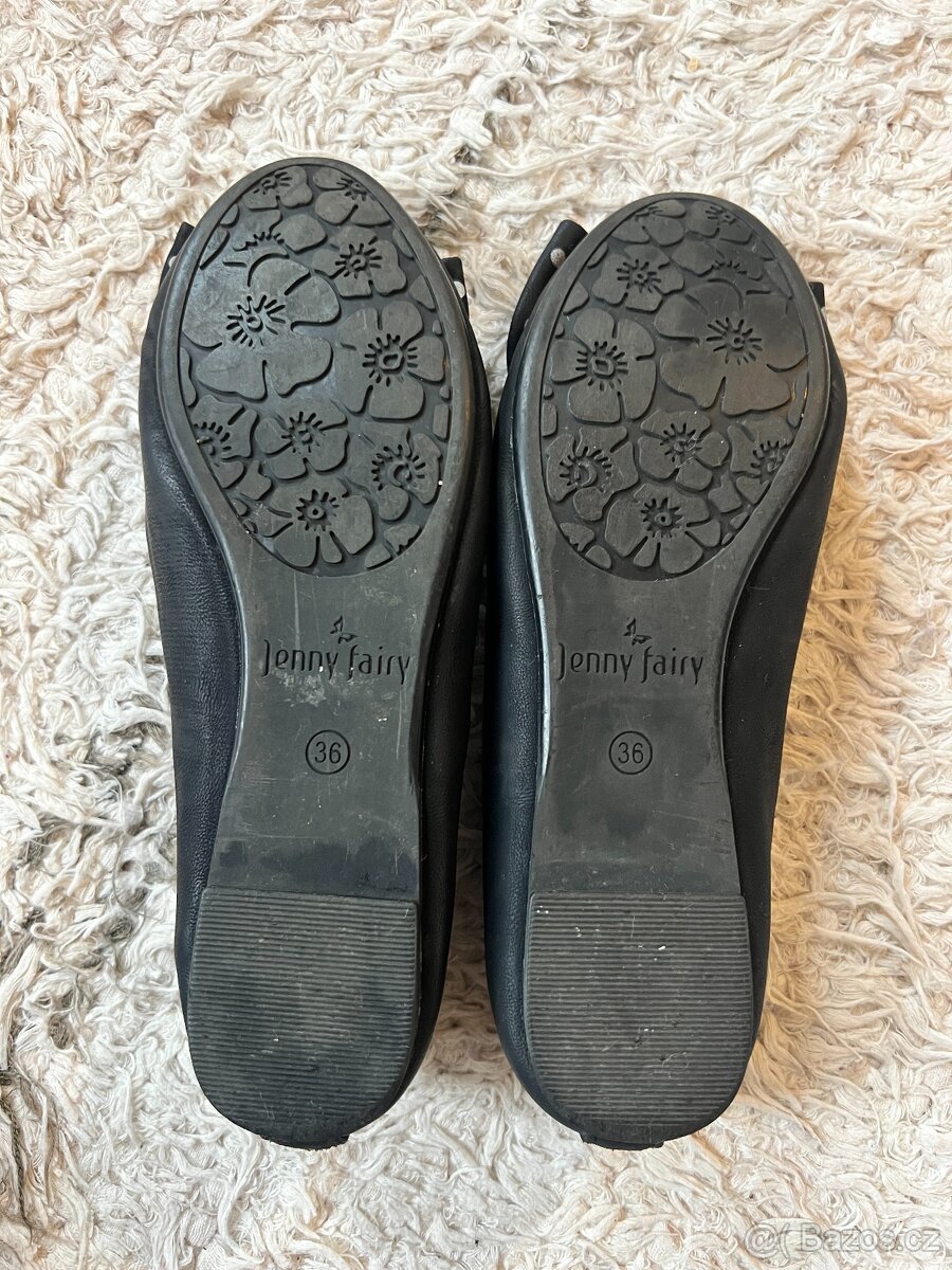 Baleríny černé s mašličkou vel. 36 - 4