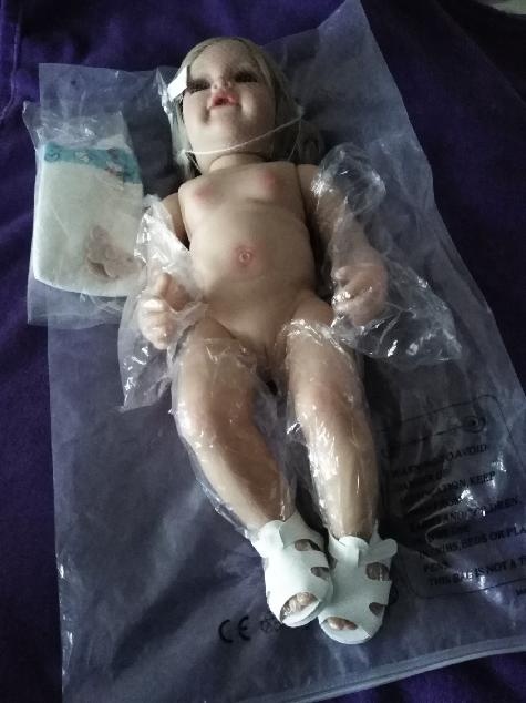 panenka celovinyl v modrých šatičkách, s botami - 4