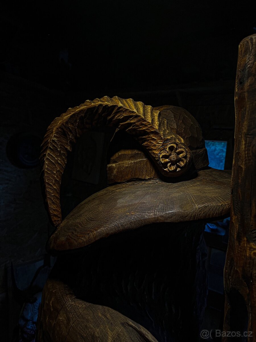 Krakonoše(Praděda) z Dubu socha ze dřeva - 4