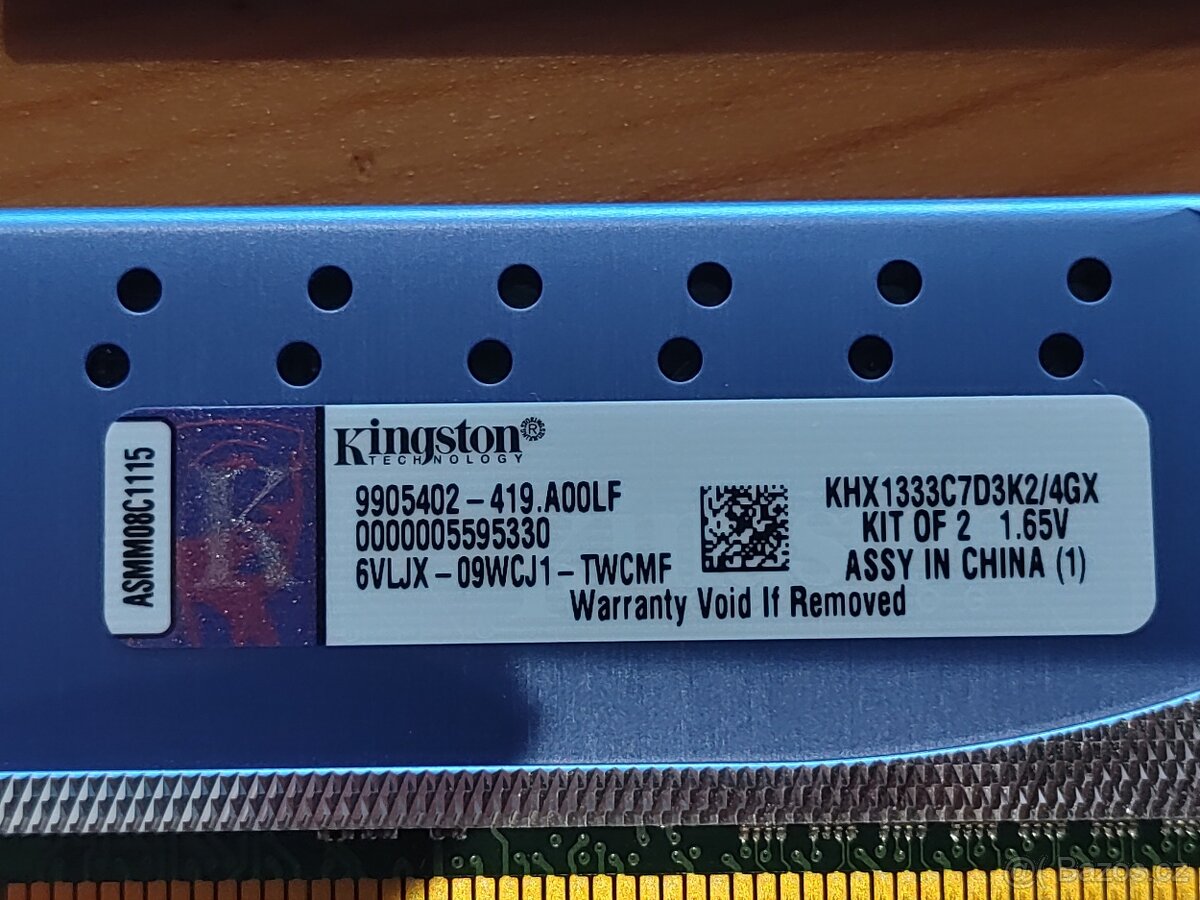 Prodám paměťové moduly pro PC RAM DDR3 - 4