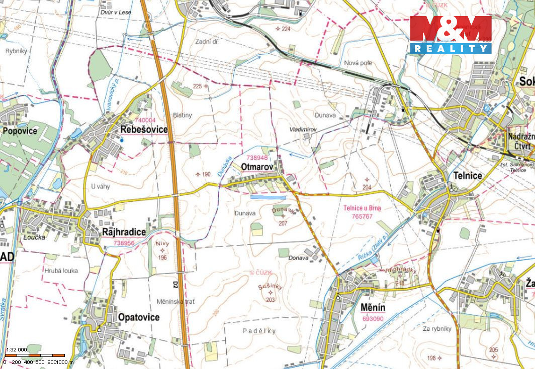 Prodej pole, 31465 m², Měnín - 4