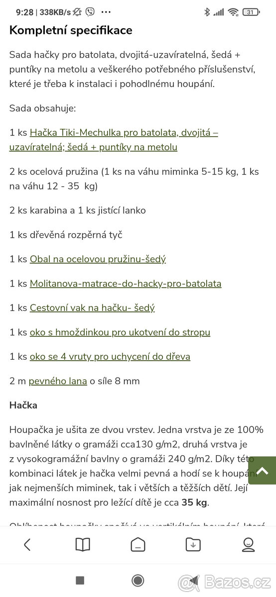 Závěsná Hacka Tiki Měchulka - dvojitá - 4