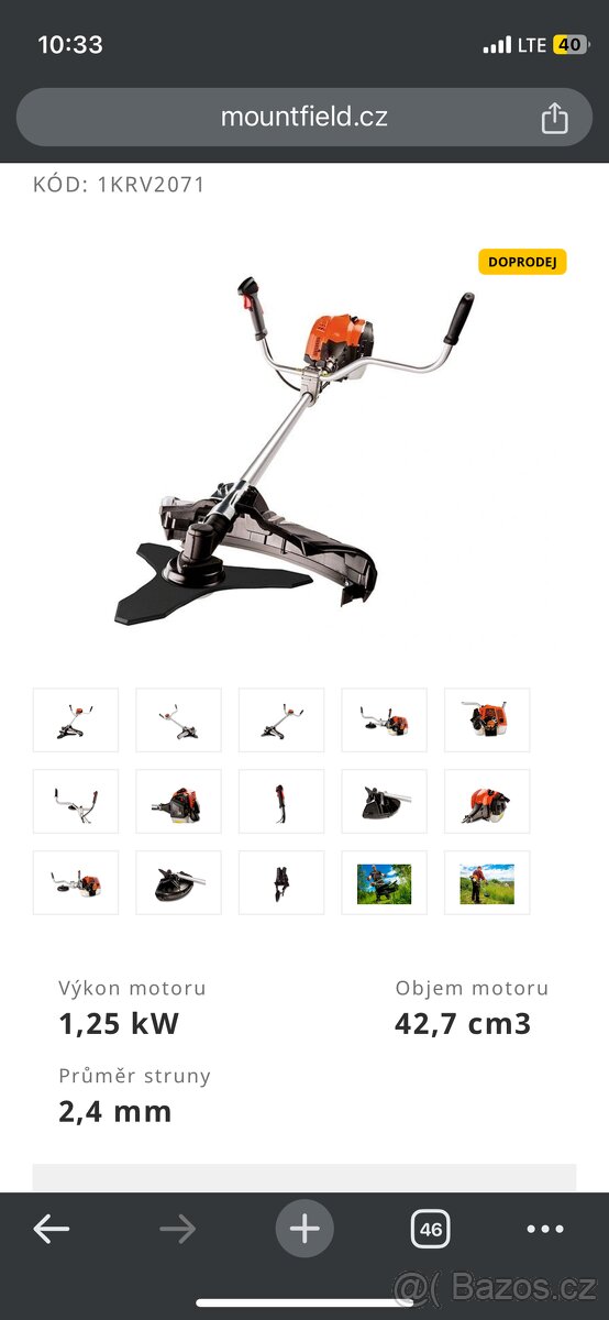 Křovinořez patriot tbc 431d - 4