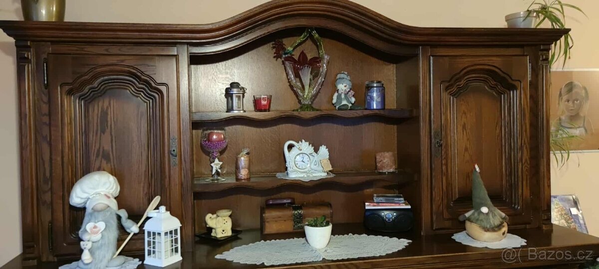 Masivní dubový sekretář - 4