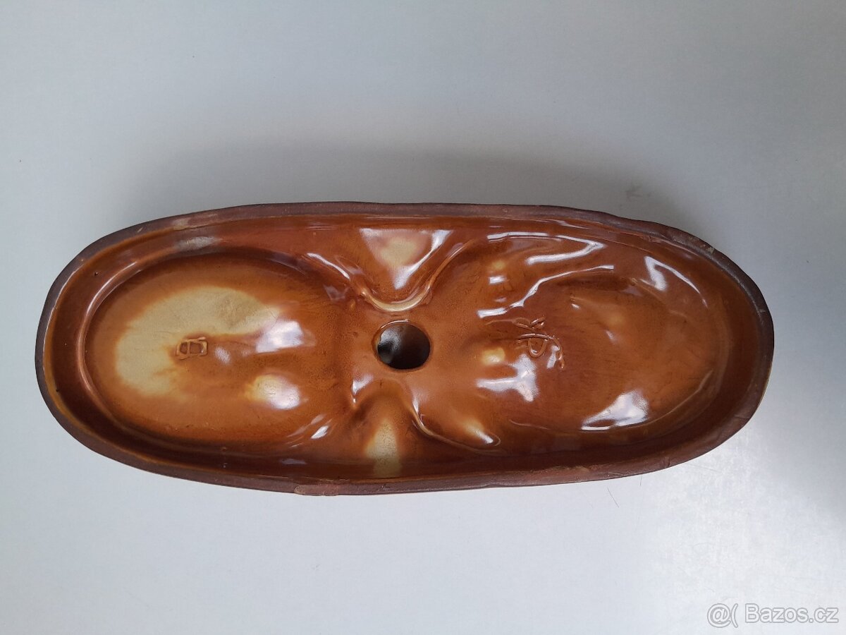 Keramická soška brouka s miskou - 4