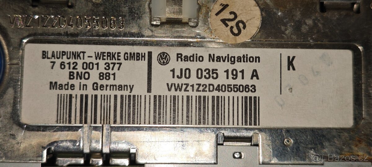 Originální autorádio VWRadio Navigation System MCD - 4