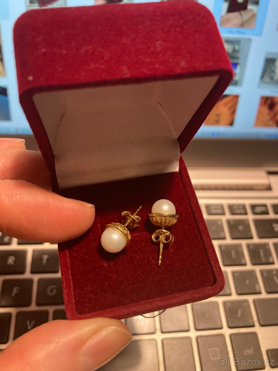 Zlatá sada 14kt s perlami - 3ks Klenoty Aurum - 4