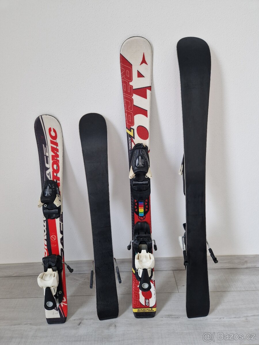 Lyže Atomic s vázáním, délka 90 a 70cm - 4