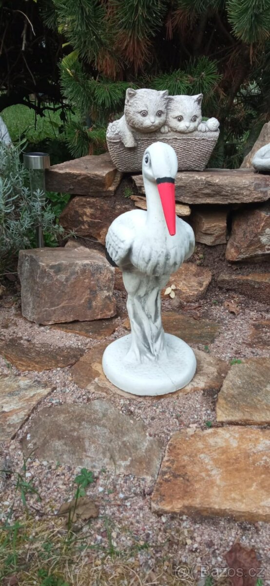Zahradní dekorace- Čáp malý - 4