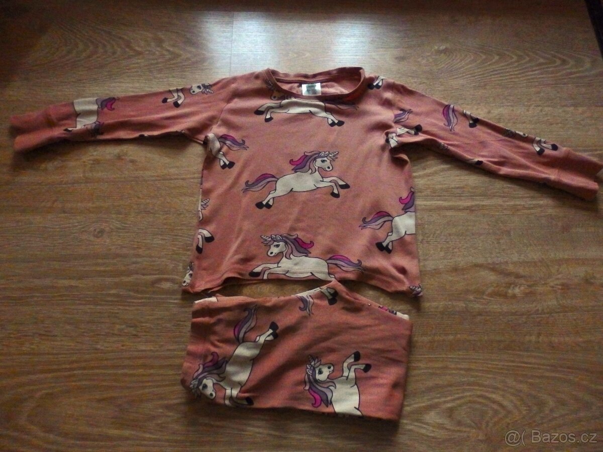 Lindex pyžamko s jednorožci 98/104 - 4