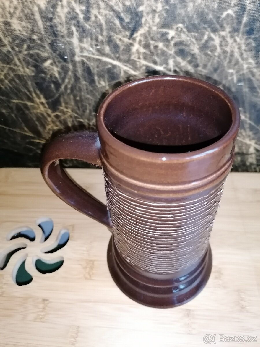 Keramický pivní korbel - 4