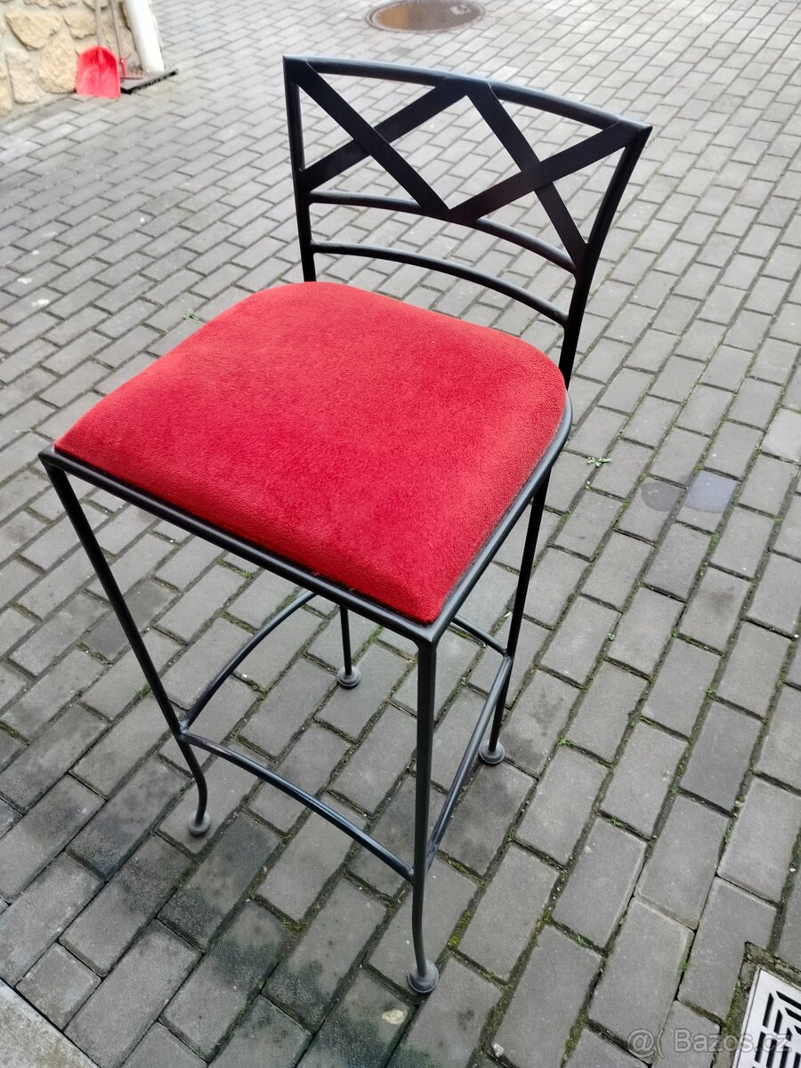 Kovaná barová židle 2 kusy - 4