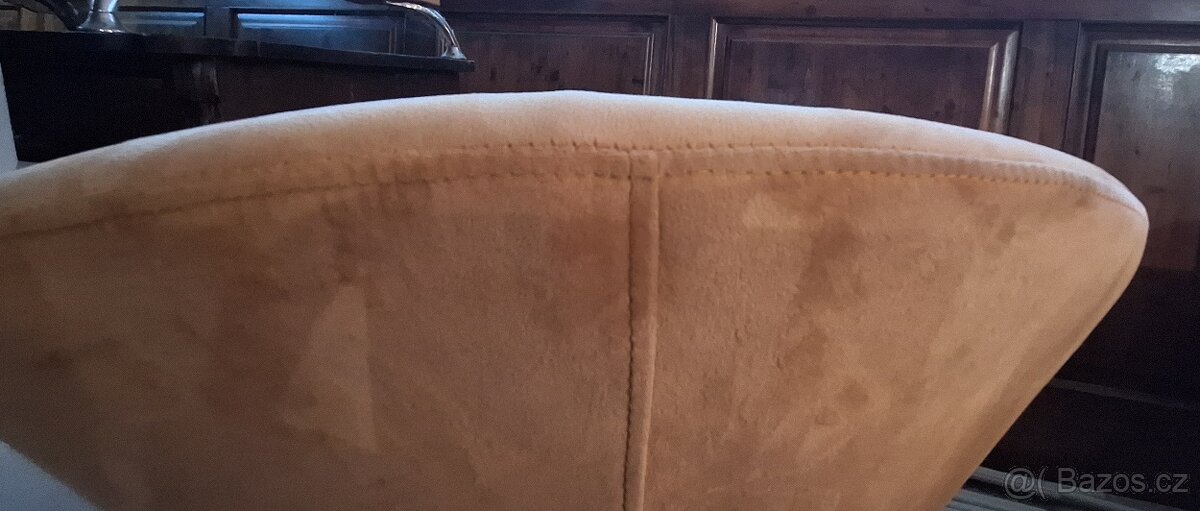 Designové křeslo s podnožkou - výborný stav - 4