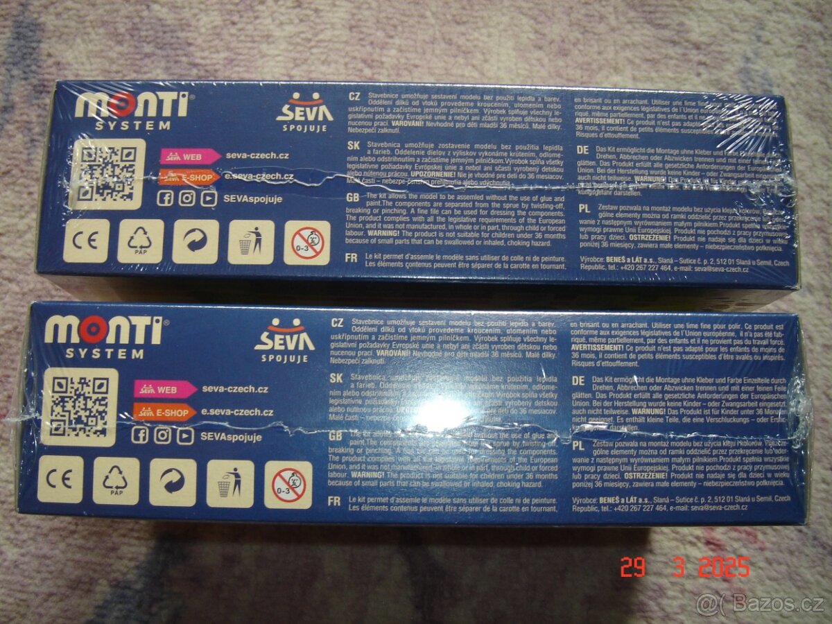Prodám nové, nerozbalené legendární stavebnice MONTI systém. - 4