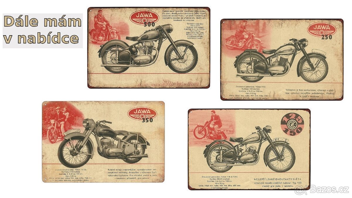 plechová cedule - motocykl Zündapp KS 750 - 4