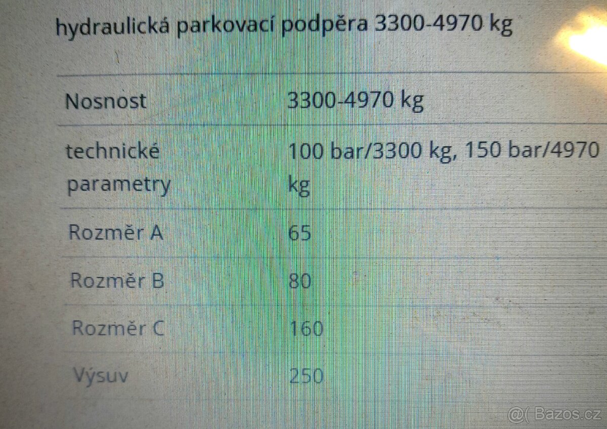 Hydraulická parkovací podpěra pro návěs - 4