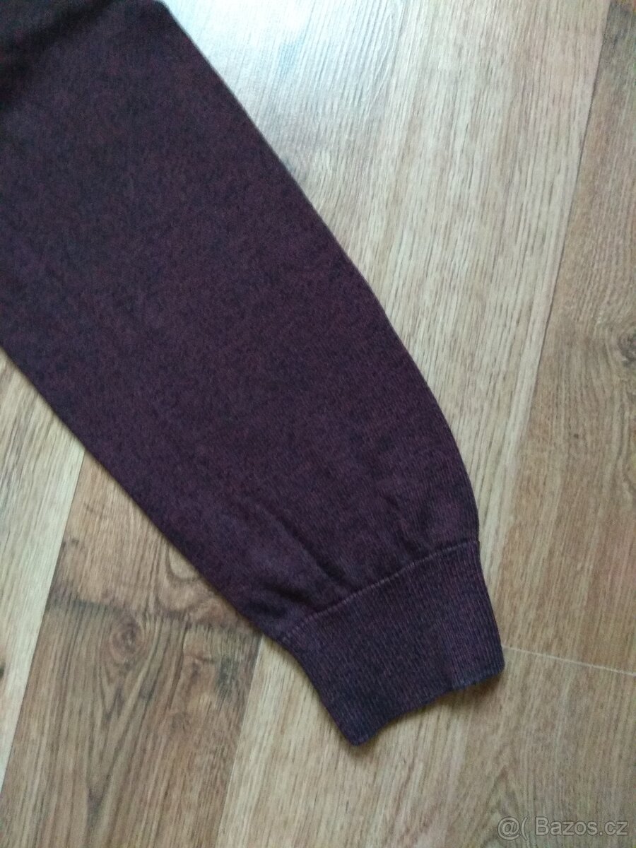 Nový pánský bavlněný svetr C&A - L, tmavě vínový - 4