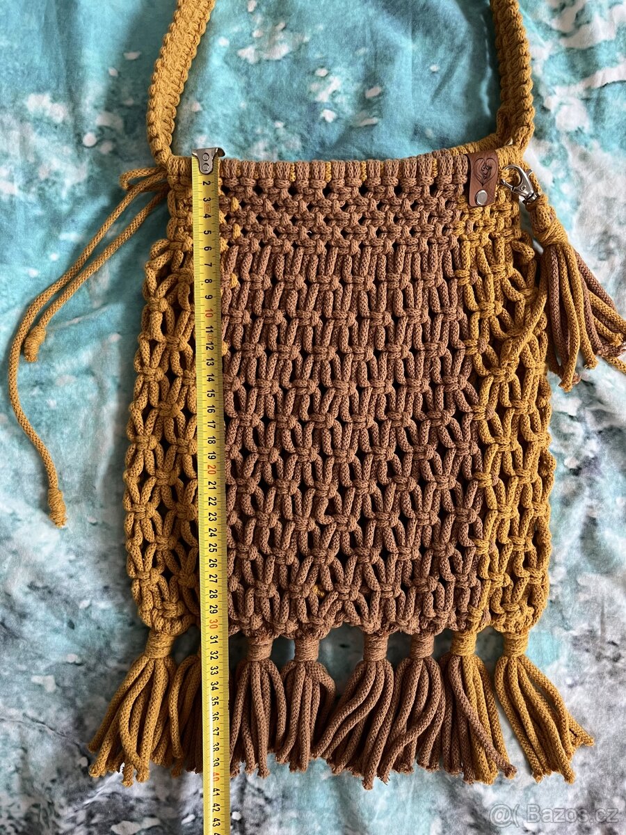 Síťovka macrame žluto-hnědá - 4