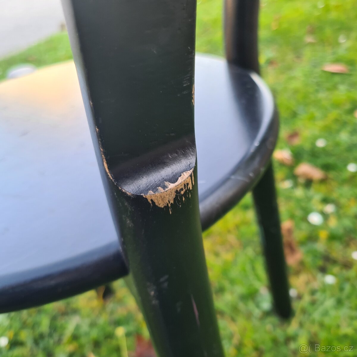 Ikea židle dřevěná černá, - 4