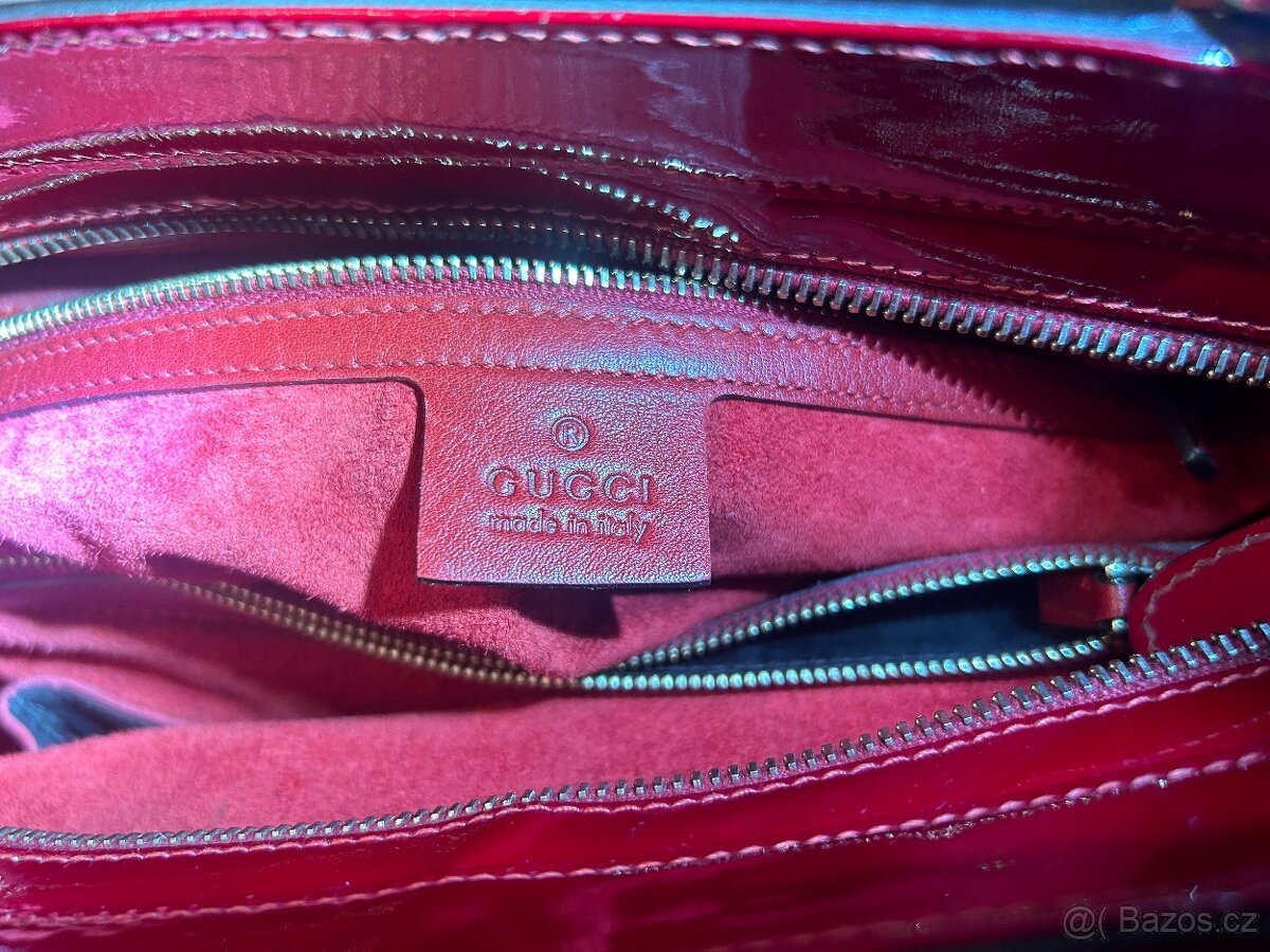 Kabelka Red Gucci Guccissima Mayfair Tote Bag - 4