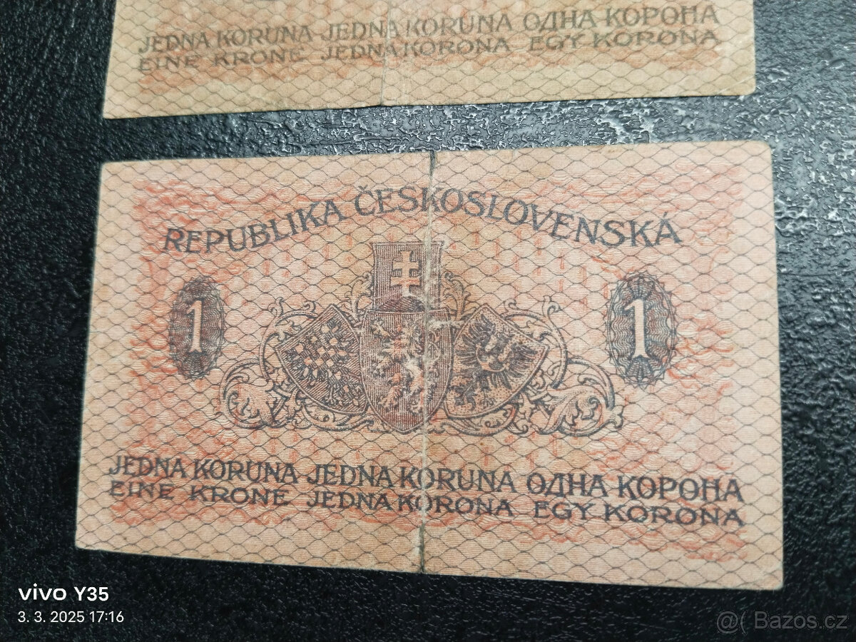 Bankovky Českoslovenko 1919 1.republika - 4