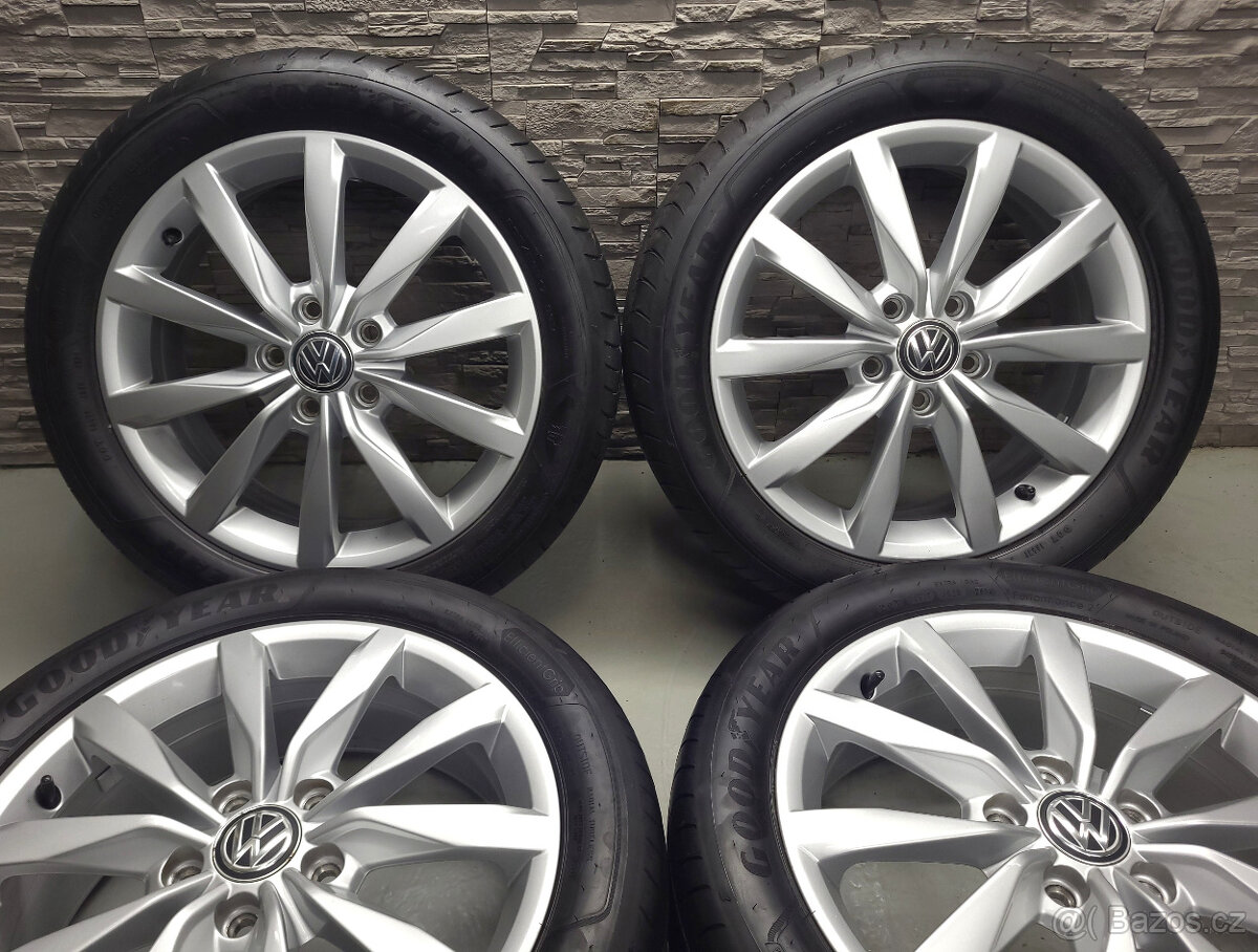 17" Originál VW Dijon 5x112 Golf 7 letní sada - 4