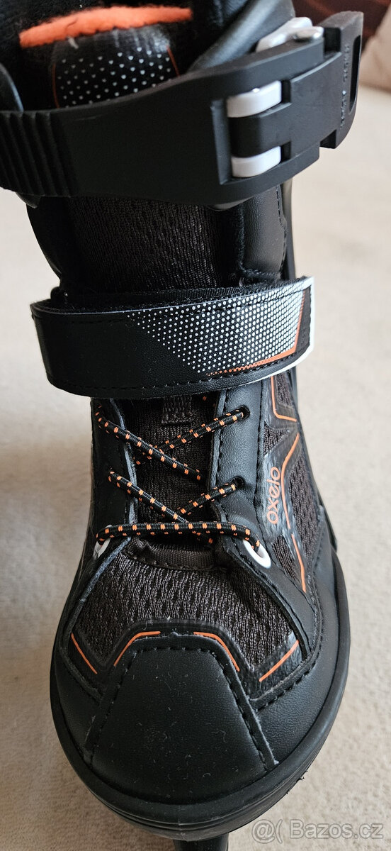 Chlapecké lední brusle Oxelo černo-oranžové, 29-32 - 4