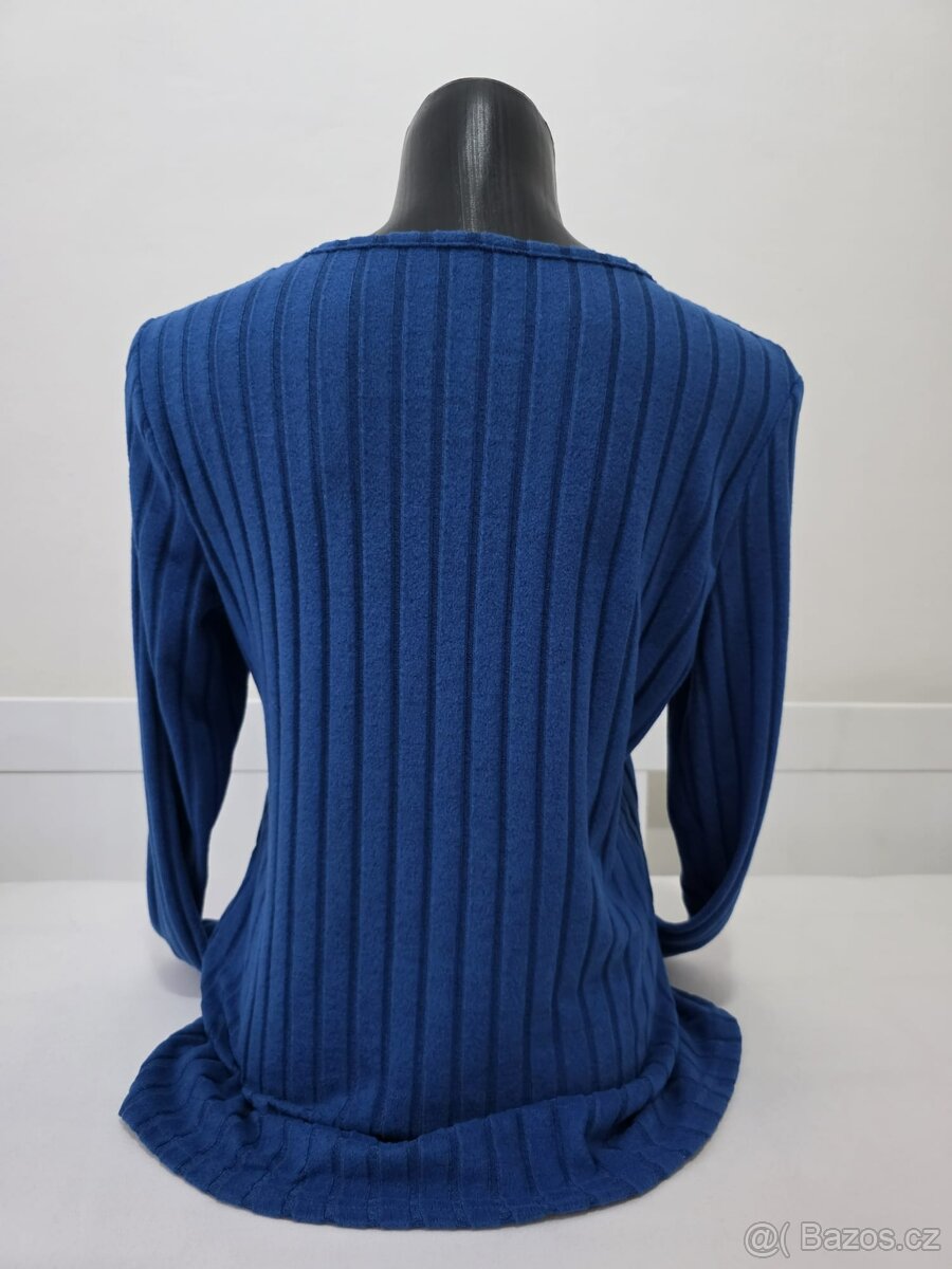 Dámský modrý lehký svetr - Vel. M - 4