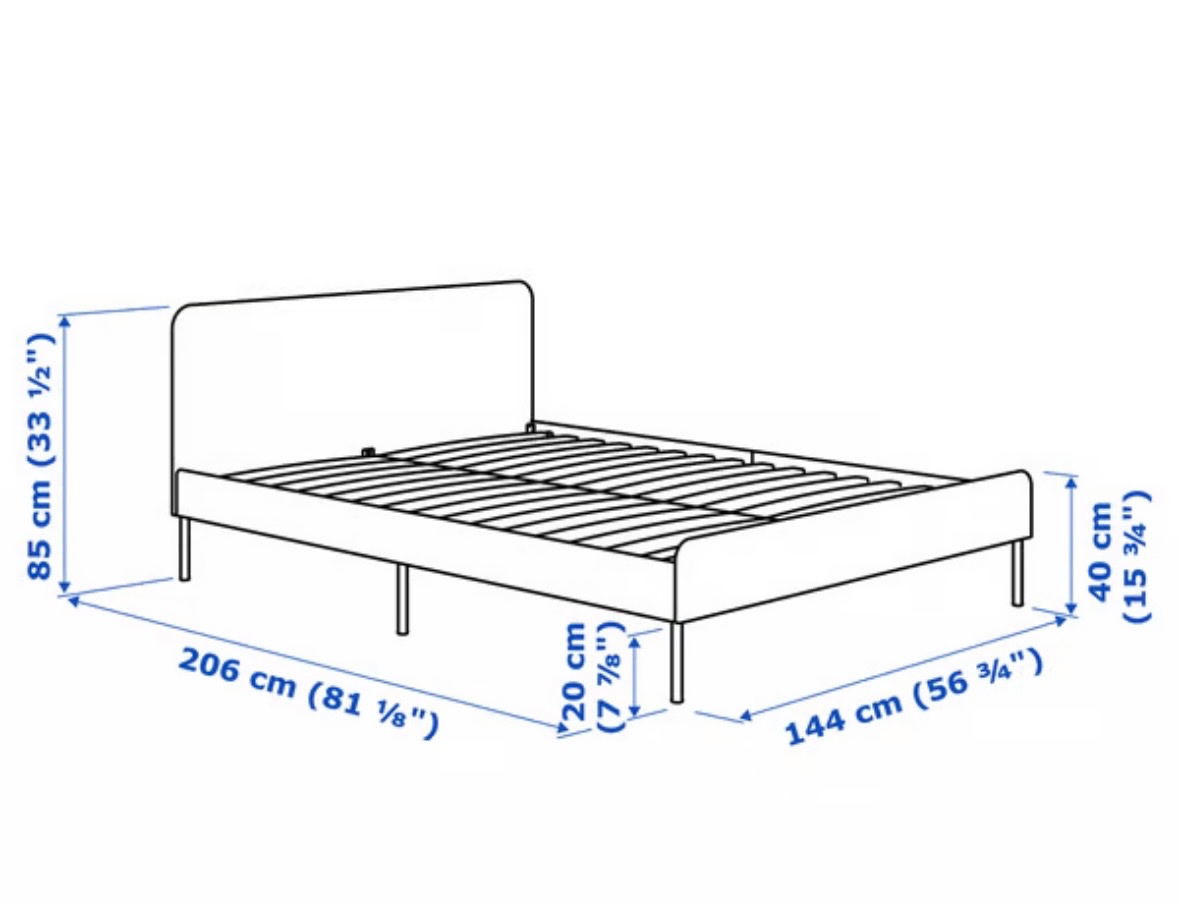 Rám Ikea Slattum 140x200 - 4