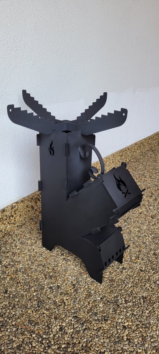 Raketová kamna,gril,rocket stove.Nová - 4