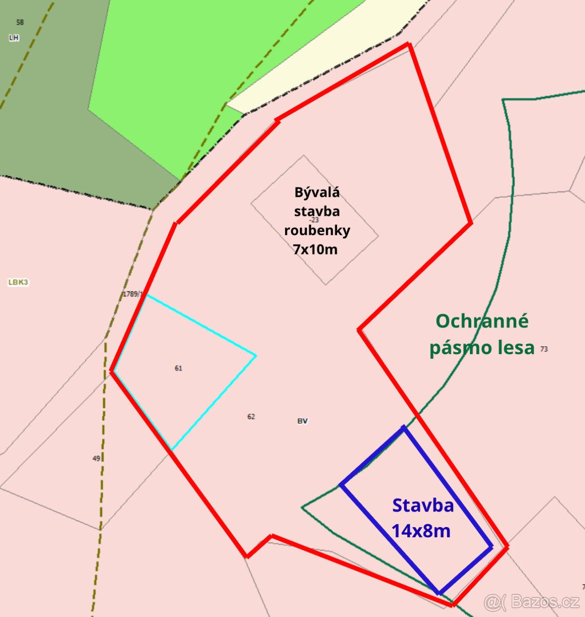 Stavební pozemek Rybnice, Háje nad Jizerou LEVNĚ - 4