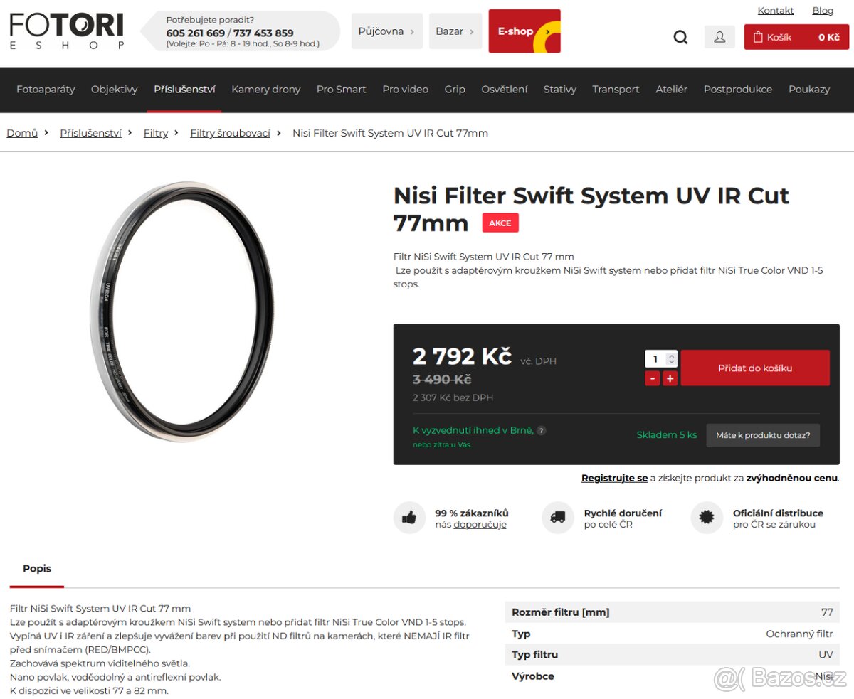 Nisi Filter Swift Systém set - 77mm + UVIR Cut - 4