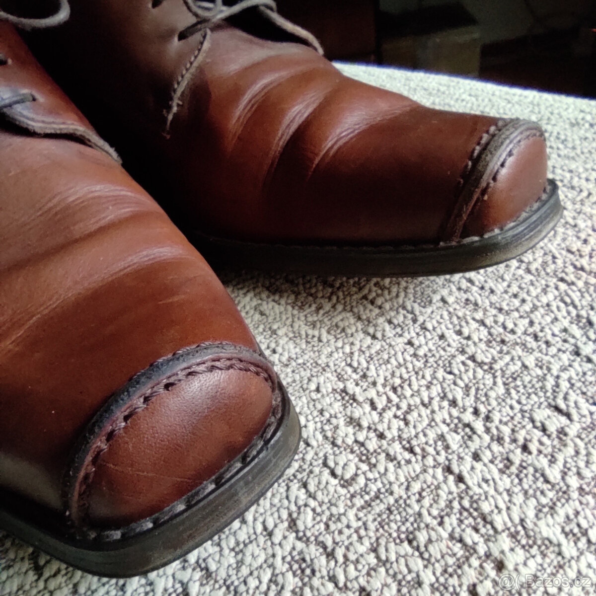 Kožené designové polobotky Spain - 4